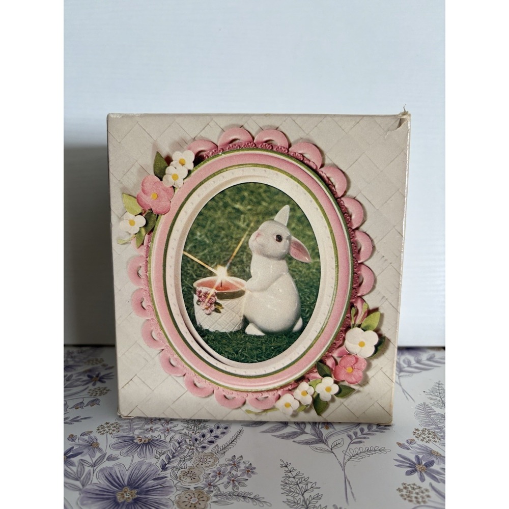 Vintage Avon Bunny Bright‎ 1980 Ceramic Fragrance Candle Holder - Easter - NEW!